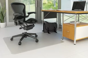 Q-Connect Mata pod krzesło , na podłogi twarde, 134x115cm, kształt T KF00192 - Podnóżki, podpórki, podkładki - miniaturka - grafika 2