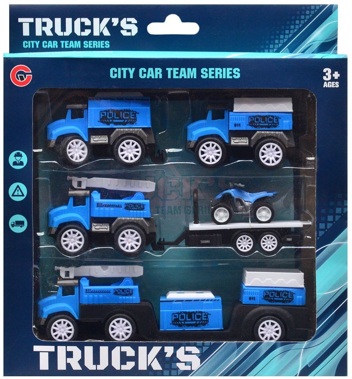 Zestaw pojazdów policyjnych