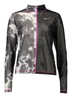 Koszulki sportowe damskie - Nike Koszulka sportowa "Patchwork Dyed" w kolorze czarno-biało-różowym - miniaturka - grafika 1