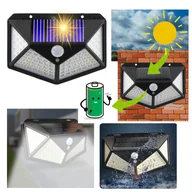Lampy ogrodowe - Lampa Solarna Z Czujnikiem Ruch Zmierzchu Led Zewnętrzna Ogrodowa 600Lm - miniaturka - grafika 1