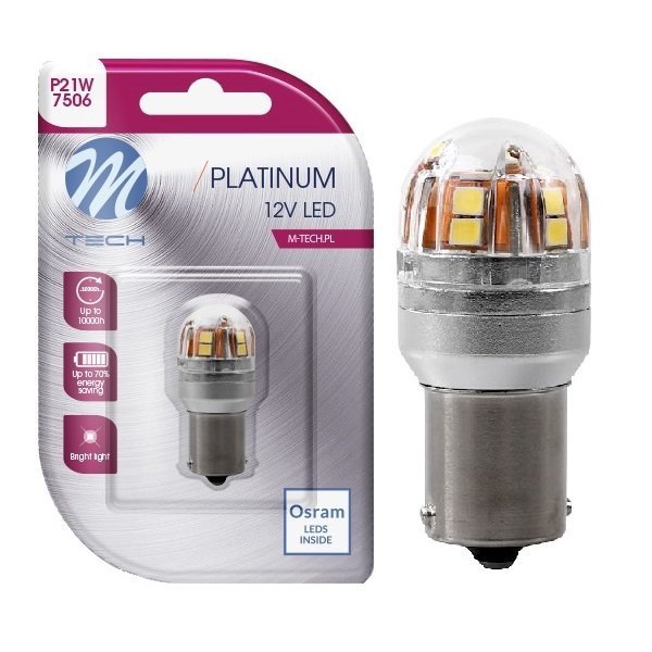 Żarówka P21w R10 Led 12/24v Retrofit White Canbus Biała Tir