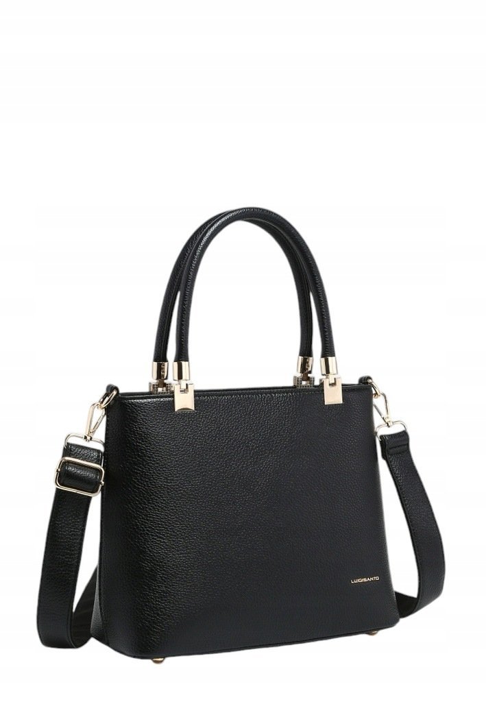 Stylowa Torebka Damska Shopper Czarna LUIGISANTO HS85151 Black