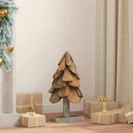 Choinki - vidaXL Choinka z podstawą Brązowy 60 cm Lite drewno tekowe - miniaturka - grafika 1