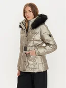 Kurtki damskie - Morgan Kurtka zimowa 242-GELIAM Złoty Regular Fit - miniaturka - grafika 1