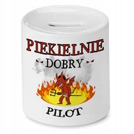 Skarbonki - Skarbonka Dla Pilota na Urodziny na Prezent z Nadrukiem ze Zdjęciem + Opakowanie na prezent (wzór 03) - miniaturka - grafika 1