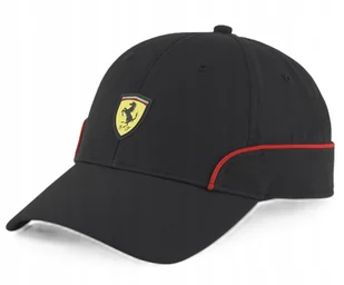 Czapka PUMA FERRARI RACE BB CAP SF z daszkiem bejsbolówka czarna - Czapki i chusty sportowe męskie - miniaturka - grafika 1