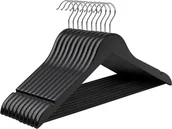 Wieszaki i stojaki - Wieszaki drewniane 10 szt. czarne zestaw - miniaturka - grafika 1