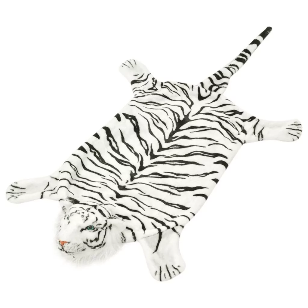 Vida Pluszowy dywanik tygrys 144 cm biały V-80169