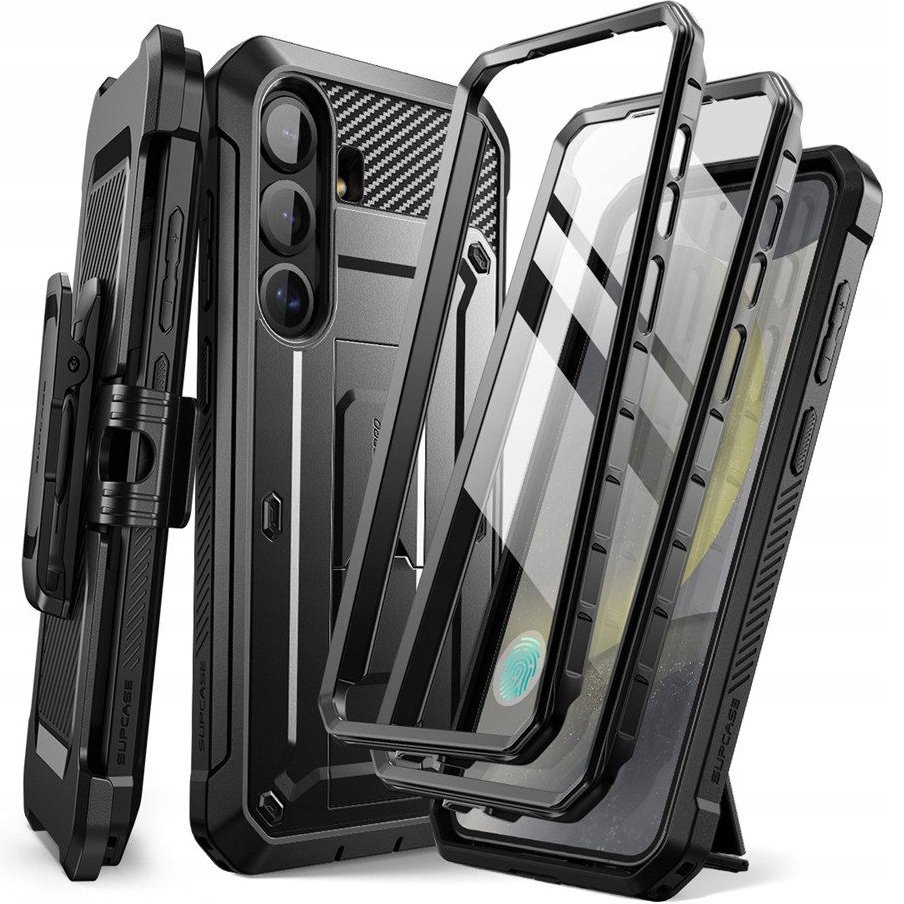Supcase Etui pancerne UB Pro SP+noSP do Galaxy S25, czarne