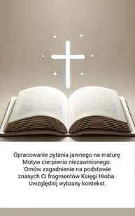 Motyw cierpienia niezawinionego. Omów zagadnienie na podstawie znanych Ci fragmentów Księgi Hioba. Uwzględnij wybrany kontekst - E-booki - lektury - miniaturka - grafika 1