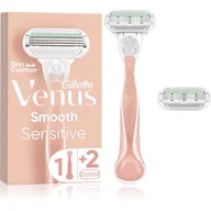 Maszynki do golenia i wkłady - Gillette Venus Smooth Sensitive Pink - Maszynka do golenia+2 Wkłady - miniaturka - grafika 1