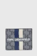 Portfele - Karl Lagerfeld portfel męski kolor szary - miniaturka - grafika 1