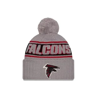 New Era Atlanta Falcons NFL 2024 Sideline Sport Knit Szary Czapka z Pomponem - One-Size - Czapki damskie - miniaturka - grafika 1