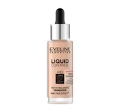 Podkłady do twarzy - EVELINE Liquid Control HD Mattifying Drops Foundation Matujący Podkład Do Twarzy 050 Golden Beige 32ml - miniaturka - grafika 1