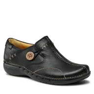 Półbuty damskie - Clarks Półbuty Un Loop 203128374 Black Leather - miniaturka - grafika 1