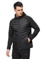 Kurtki męskie - Jack Wolfskin Męska kurtka Routeburn Pro Hybrid, czarna, XXL - miniaturka - grafika 1