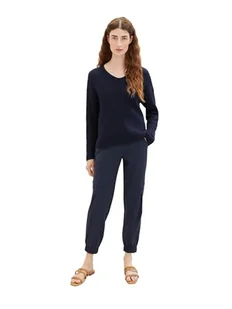 TOM TAILOR Damskie spodnie cargo Loose Fit, 10668-sky Captain Blue, 40W / 28L - Spodnie damskie - miniaturka - grafika 1