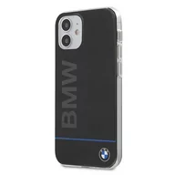 Etui i futerały do telefonów - BMW Etui BMHCP12SPCUBBK iPhone 12 5,4" czarny/black hardcase Signature Printed Logo - miniaturka - grafika 1