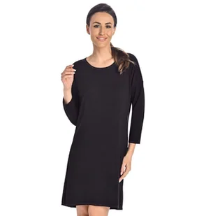 Koszula nocna z długim rękawem Rosalie czarna, Teyli - Bielizna nocna - miniaturka - grafika 1