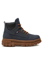 Buty dla chłopców - Tommy Hilfiger Trapery T3X5-33706-1269800 S Granatowy - miniaturka - grafika 1