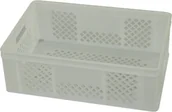 Pojemniki przemysłowe - Artech Pojemnik transportowy EURO 200, dno i ścianki ażurowe, wym. 600 x 400 x 200 mm zielony - miniaturka - grafika 1