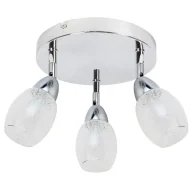 Lampy sufitowe - Okrągły srebrny plafon led - K521 Z2-P29 - miniaturka - grafika 1