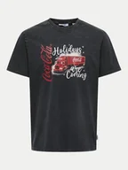 Koszulki męskie - Only & Sons T-Shirt 22030844 Czarny Regular Fit - miniaturka - grafika 1