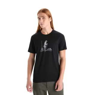 Bielizna sportowa męska - Męska koszulka termoaktywna Icebreaker Tech Lite II Short Sleeve Tee Polar Paddle black - L - grafika 1