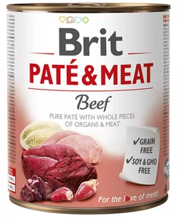 Brit PATE & MEAT BEEF 800g - Mokra karma dla psów - miniaturka - grafika 1