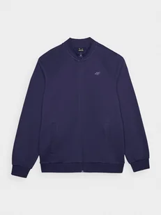 Męska bluza dresowa rozpinana bez kaptura 4F 4FWMM00TSWSM1463 - granatowa - Bluzy sportowe męskie - miniaturka - grafika 1
