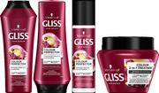 Zestawy kosmetyków damskich - Schwarzkopf Gliss Colour Perfector Set - zestaw do włosów farbowanych z szamponem, dwoma odżywkami i maską - miniaturka - grafika 1