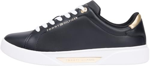 Tommy Hilfiger Damskie Essential Chic Court Sneaker FW0FW09019 Low Top, czarne (czarne), 40, Czarny, 40 EU