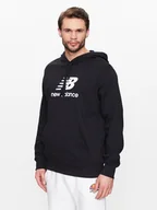 Bluzy męskie - New Balance Bluza MT31537 Czarny Relaxed Fit - miniaturka - grafika 1