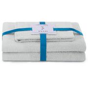 Ręczniki - AmeliaHome, Ręcznik Flos szary 30x50+50x90+70x130 cm - miniaturka - grafika 1