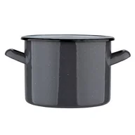 Garnki - Garnek prosty 5,8l śr. 22 cm wys. 16 cm szary nakrapiany - miniaturka - grafika 1