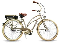 Rowery elektryczne - Rower Elektryczny Miejski Cruiser Gold Mocca 28 E-Bike - miniaturka - grafika 1