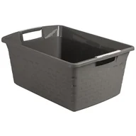 Inne artykuły do sprzątania - Miska Prostokątna Cotton 25L 1425 Ciemnoszary Melanż Branq - miniaturka - grafika 1