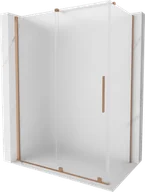 Kabiny prysznicowe - Mexen Velar kabina prysznicowa rozsuwana 160x80 cm, szron, miedź szczotkowana - 871-160-080-31-65 - miniaturka - grafika 1