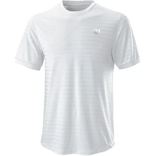 Koszulka tenisowa WILSON M Stripe Crew - Koszulki sportowe męskie - miniaturka - grafika 1