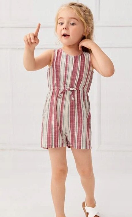 SHEIN KOMBINEZON DZIECIĘCY W PASKI LATO 92 CM VCQ