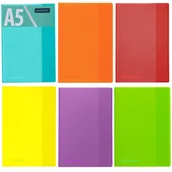 Szkolne artykuły papiernicze - 6x kolorowe okładki A5 Astra na zeszyty – każda inna – przezroczyste, mocna folia PVC - miniaturka - grafika 1