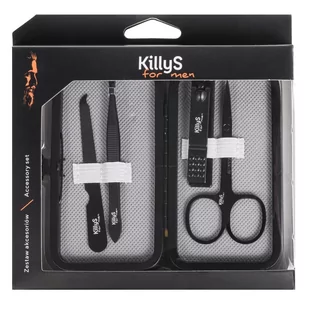 KillyS For Men Accessory Set zestaw nożyczki do paznokci + obcinaczki do paznokci + pilnik do paznokci + pęseta do depilacji - Akcesoria i kosmetyki do stylizacji brwi - miniaturka - grafika 1