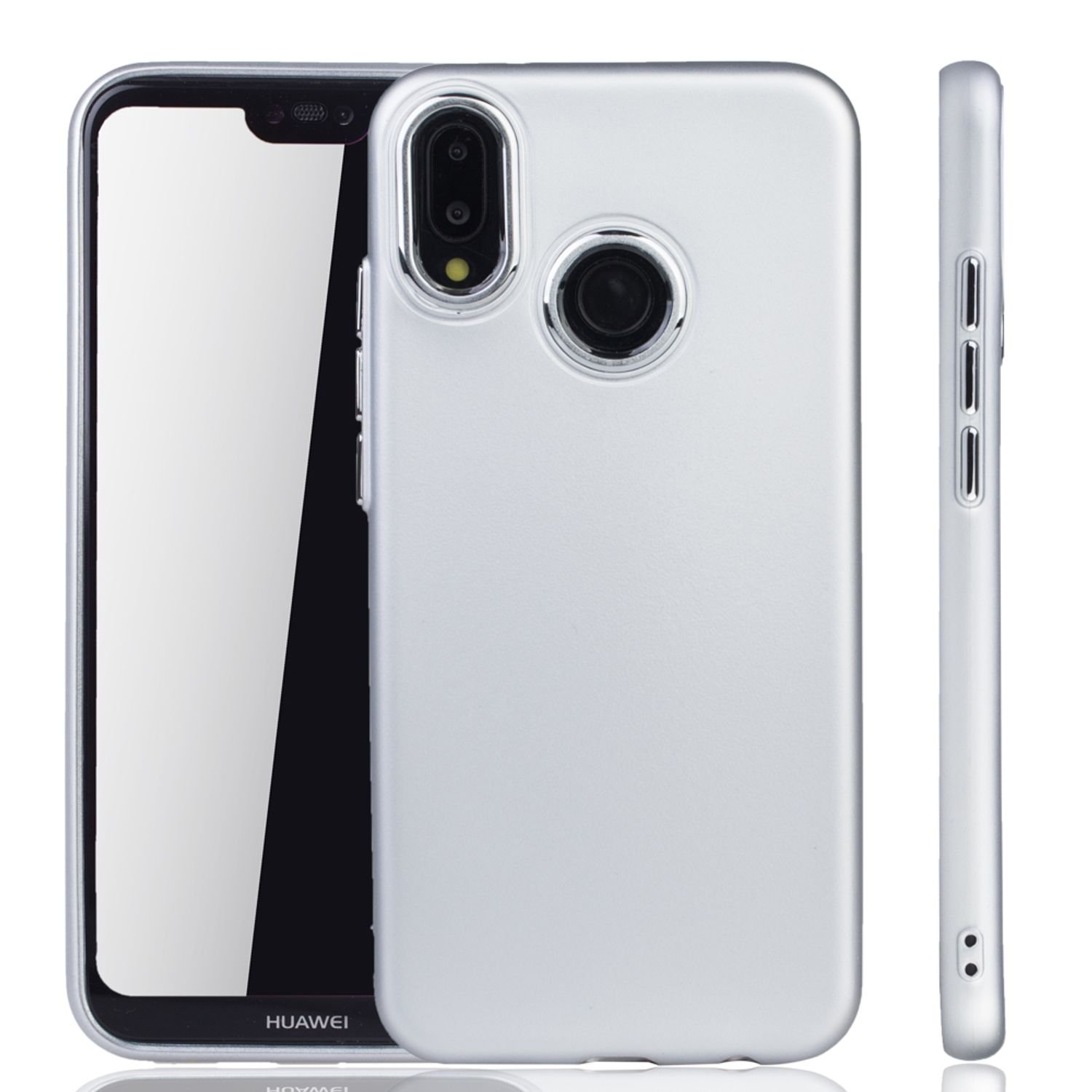 Huawei P20 Lite Cover - Pokrowiec na telefon Huawei P20 Lite - Etui na telefon w kolorze srebrnym