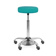 Meble i wyposażenie gabinetów medycznych - UBM MEDICA Seledynowy 05 Siedzisko tapicerowane z nożną regulacją wysokości - miniaturka - grafika 1