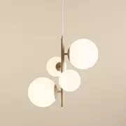 Lampy sufitowe - Bloom lampa wisząca 4-punktowa beżowa 1091L17 - miniaturka - grafika 1