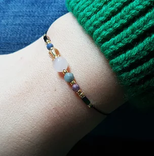 Bransoletka znak zodiaku BYK - kamienie naturalne - na szczęście - Bransoletki - miniaturka - grafika 1