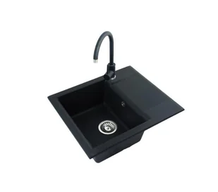 Alveus Mija 20 Czarny + bateria 1149116KATI Czarny - Zlewozmywaki z baterią - miniaturka - grafika 1