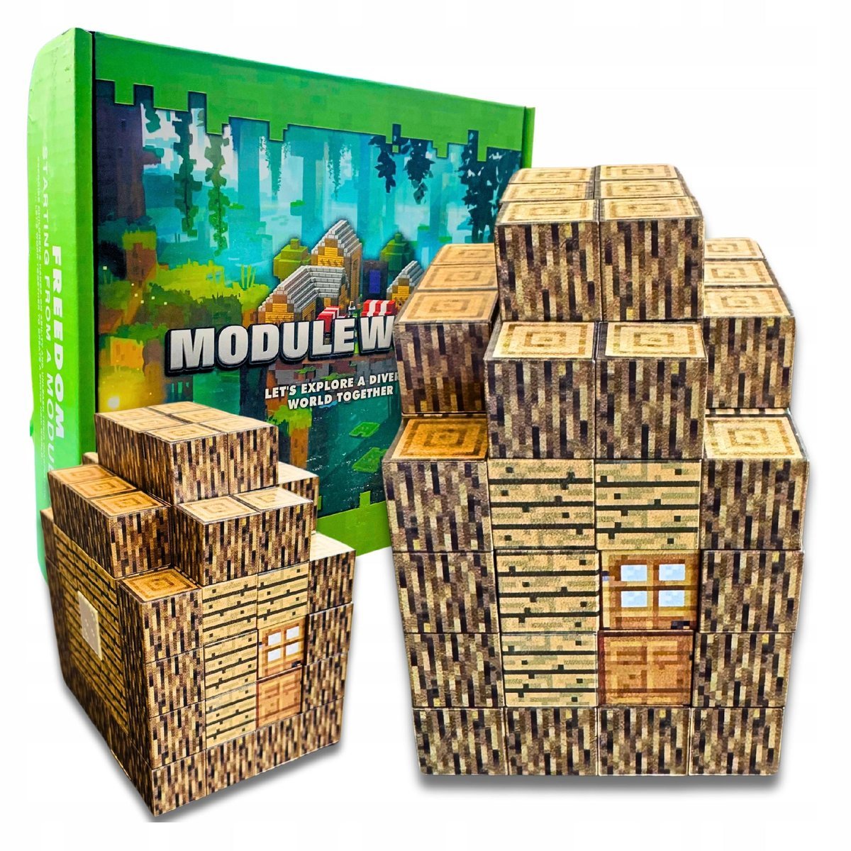 Zestaw Klocków Magnetycznych 84 el Piksele Bloki Na Magnes Module World