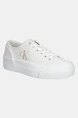Trampki damskie - Calvin Klein Jeans tenisówki VULC FLATFORM LOW CV MG damskie kolor biały YW0YW01763 - miniaturka - grafika 1