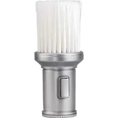 Pozostałe akcesoria fryzjerskie - Fox Barber Expert - karkówka fryzjerska srebrna, okrągła, z pojemnikiem na talk - miniaturka - grafika 1